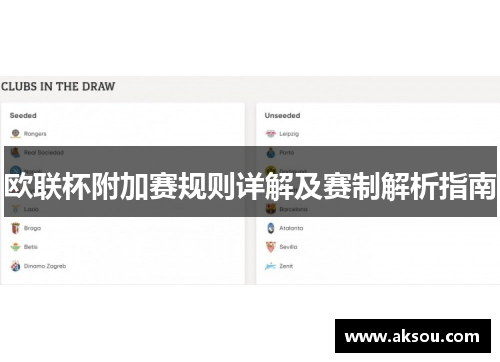 欧联杯附加赛规则详解及赛制解析指南